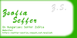 zsofia seffer business card