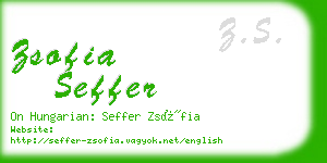 zsofia seffer business card